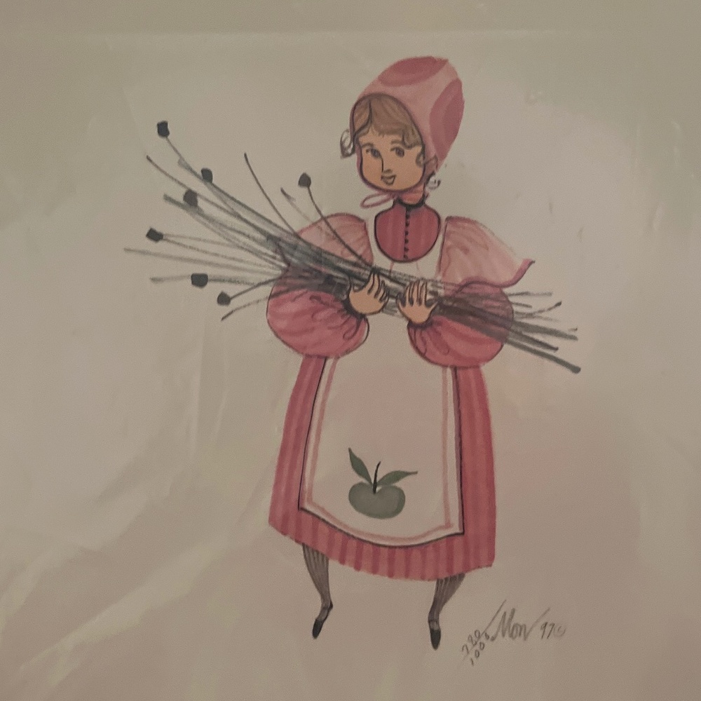 P Buckley Moss "Laura's Flowers"